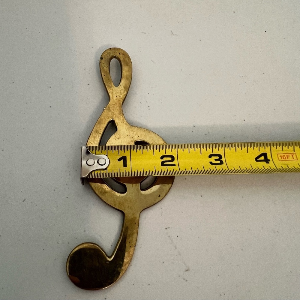 Vintage Brass Treble Clef - Picture 7 of 7